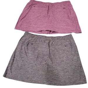 Duluth Womens Skort Lot of 2 Athletic Activewear Skirts Purple Blue/Gray XL F274